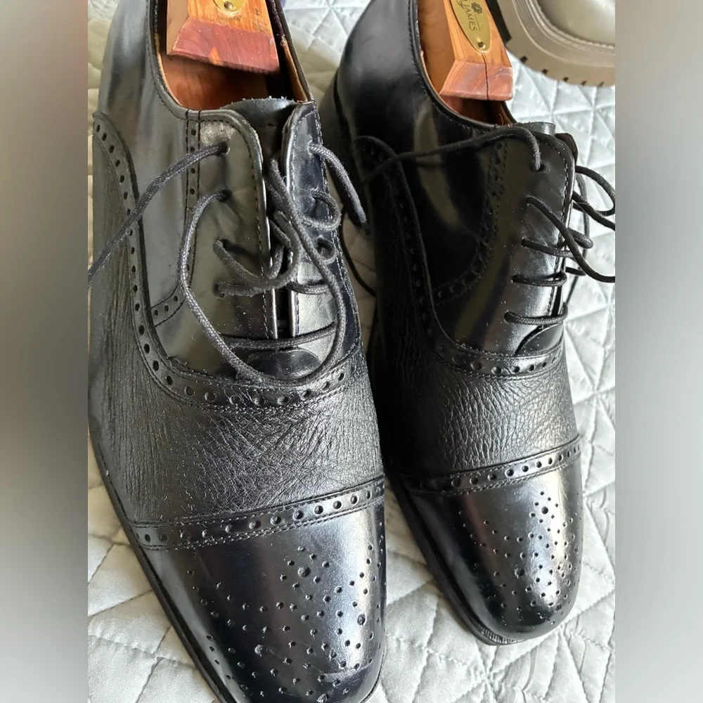 Wing-Tip Oxfords Florsheim Imperial 9EEE OTAVIO Mid-Town Cap Toe 2-Tone Shoes! - Picture 3 of 16